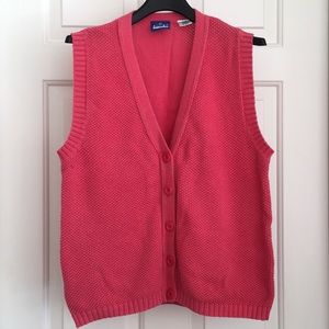 EP Pro Vest Size Petite Small Peach V-neck Sleeveless Button down Stretchy